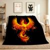 Phoenix Rise Flannel Blanket Throw Blanket Soft Warm Sofa Bed Camping Home Decor Unique Christmas Gift Cs92273