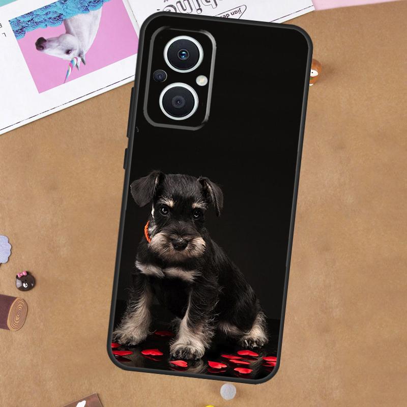 Schnauzer Puppy Dog For OPPO Reno 11F 12F 13F 14F 10 11 12 13 14 Pro 7 8 Lite 8T OPPO Find X5 X6 X8 X9 Pro Case