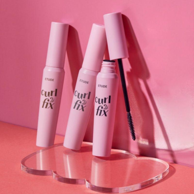 ETUDE Mascara Curl Fix 7,5g – Incurvante e Fissante a Lunga Tenuta, Mascara per Ciglia Anti-Macchia