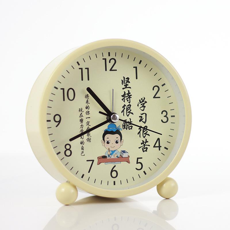 Charging Early Childhood Education Children's Metal Small Alarm Clock Girl Boy Desktop Wake Up Clock Student Use Special Learning Clock