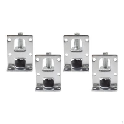 4 Pieces L Shaped Furniture Leveler Legs M10 Thread Accessories Heavy Duty with Lock Nuts for