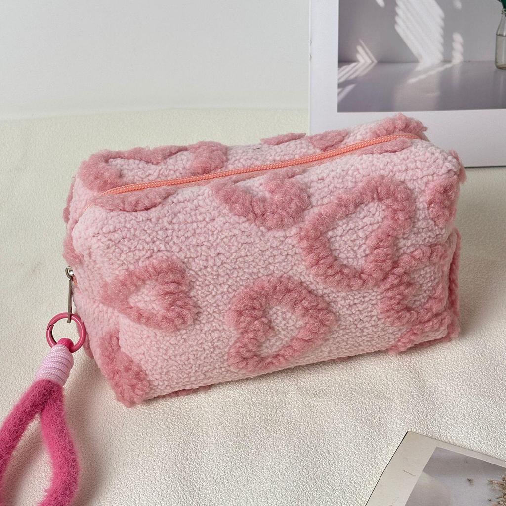 Heart Plush Large Capacity Travel Makeup and Toiletry Bag
