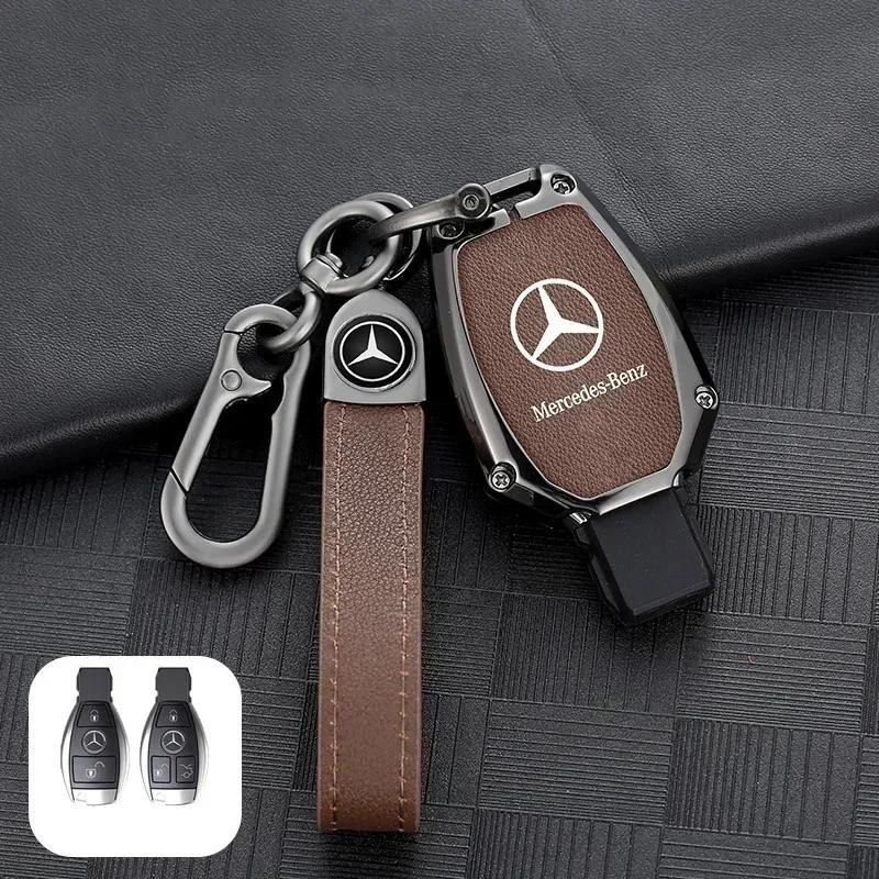 ESU5 Car Key Case Cover For Mercedes Benz A C E S G Class GLC CLE CLA GLB GLS GLK W177 W204 W205W212 W213 W463 W176 W222 X167 AMG