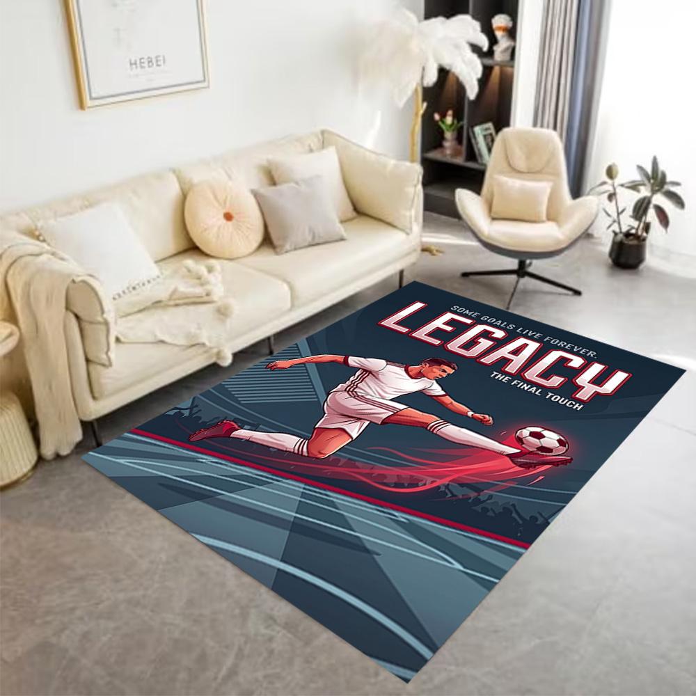 Ronaldo Cr7 Football Legend Floor Mat Design for Study Room Game Room Foyer Kitchen Antislip Carpet Decorate Offices Best for Christmas