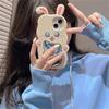 Ins Korean Cute 3d Cartoon Bunny Ears Make Up Mirror Phone Case For Iphone 14 13 12 11 Pro Max Silicone Protective Soft Cover