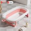 Foldable Baby Bathtub - Large, Sit or Lie for Kids, Newborn Bath Essentials for Home Use