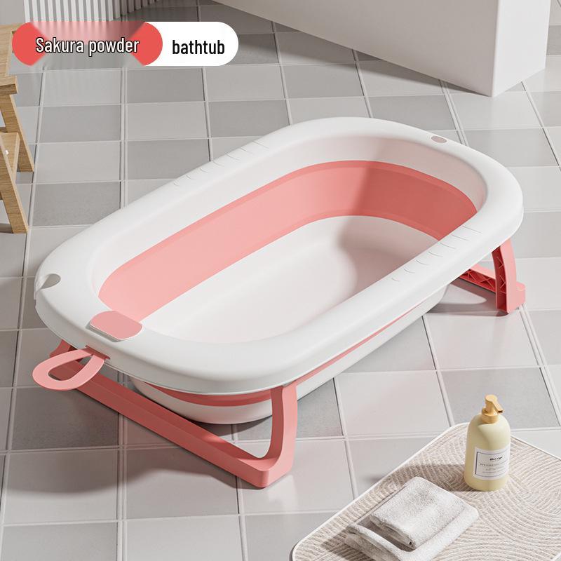 Foldable Baby Bathtub - Large, Sit or Lie for Kids, Newborn Bath Essentials for Home Use