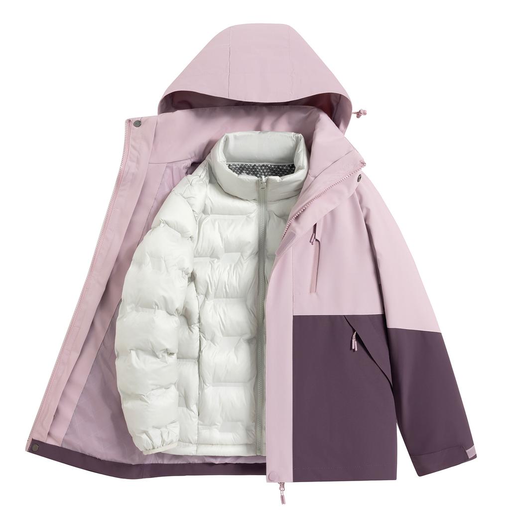 The latest popular down liner jacket autumn and winter men's and women's detachable ski clothing outdoor windproof jacket 90 down