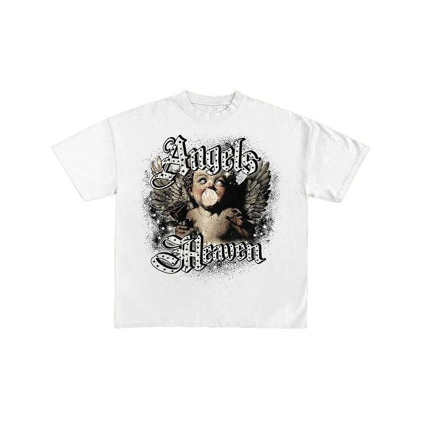 Angels Heaven Cherub Y2K Graphic Tee M