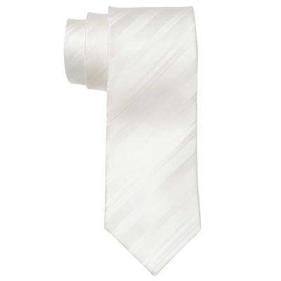 [FORMAL] Formale Hochwertige Zeremonienkrawatte, Hergestellt in Japan, 100% Seide, für Hochzeiten, Beerdigungen und andere Anlässe, Weiß-1 Streifen