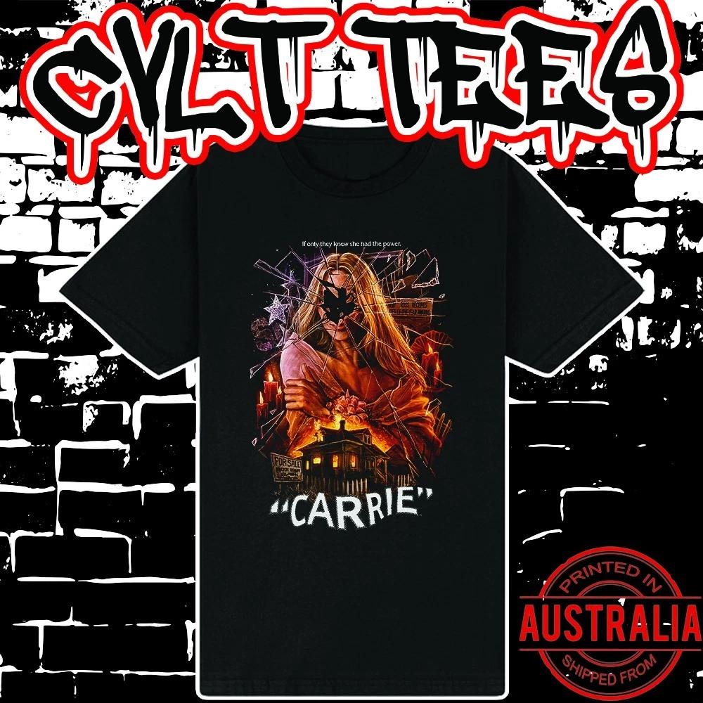Men s and Women s T-shirts Carrie Movie Shirt ~ Premium Black Gildan Cotton Tee M