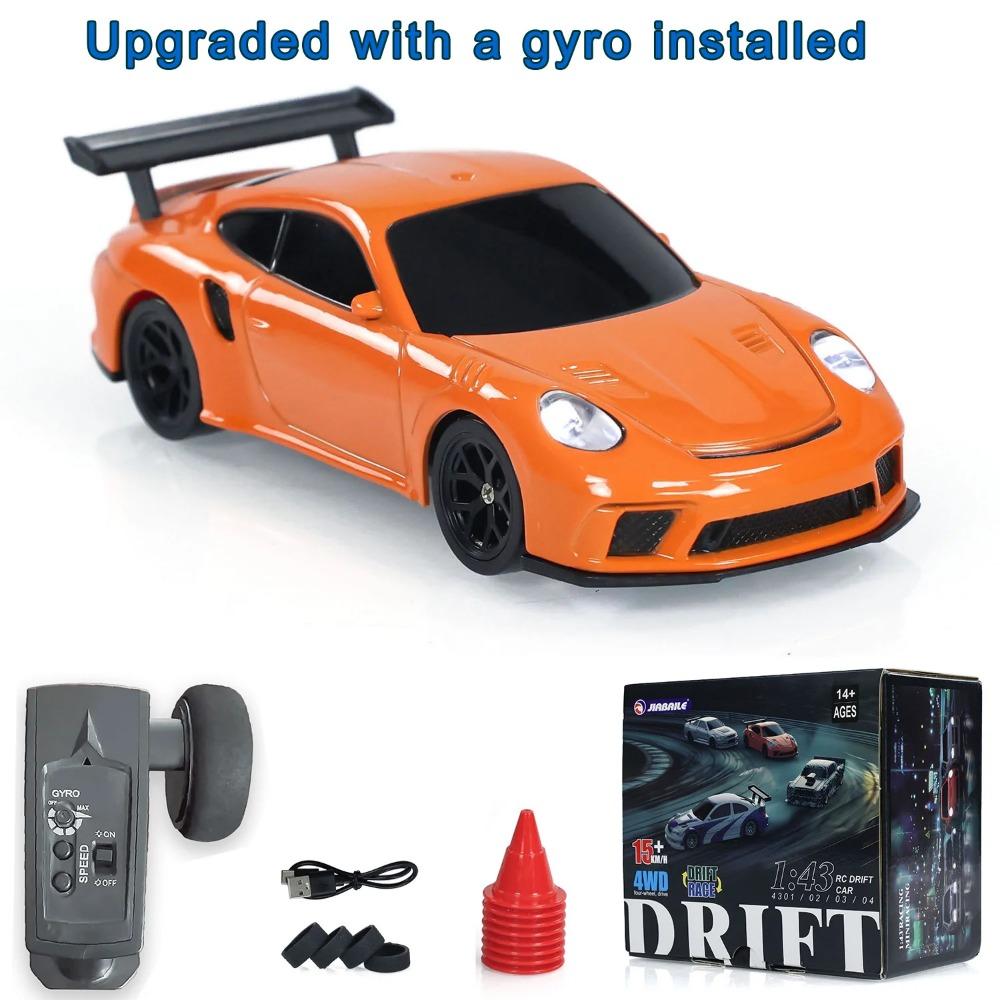 Vylepšené Gyro Mini Hračky 4WD 1/43 RC Rychlé Auto RTR 2.4G Rádiové Ovládání Závodní Driftovací Auto Pohon Všech Kol Vysokorychlostní Model Dárky