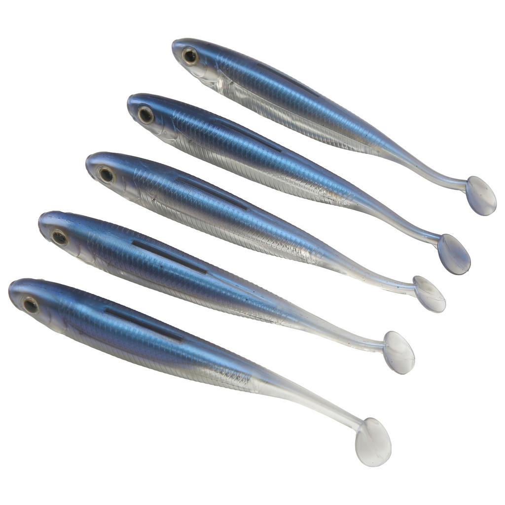 5KS Měkká rybářská nástraha Zvětšený ocas Cívka Snadné použití Přenosná Simulační rybářská nástraha pro rybáře Modrá