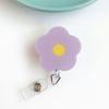 Flower Nurse Badge Reel Name Tag Easy Pull Buckle Retractable Badge Holder  Office School Supplies