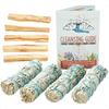4 White Sage Smudge Sticks + 5 Palo Santo Sticks from Peru ~ for Smudging Smoke Cleanse Home or Office Spiritual Use Meditation