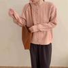 2026 Autumn Retro Gold Buckle Knit Cardigan - Gentle Style, Round Neck, Solid Color Sweater for Women
