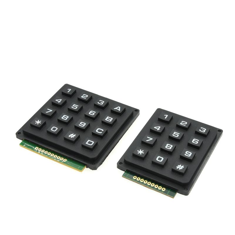 3*4 4*4 Matriční spínač Klávesnice Pole kláves Modul ABS plastové klávesy 4x4 3x4 12 16 kláves Tlačítko Membránový spínač DIY sada pro