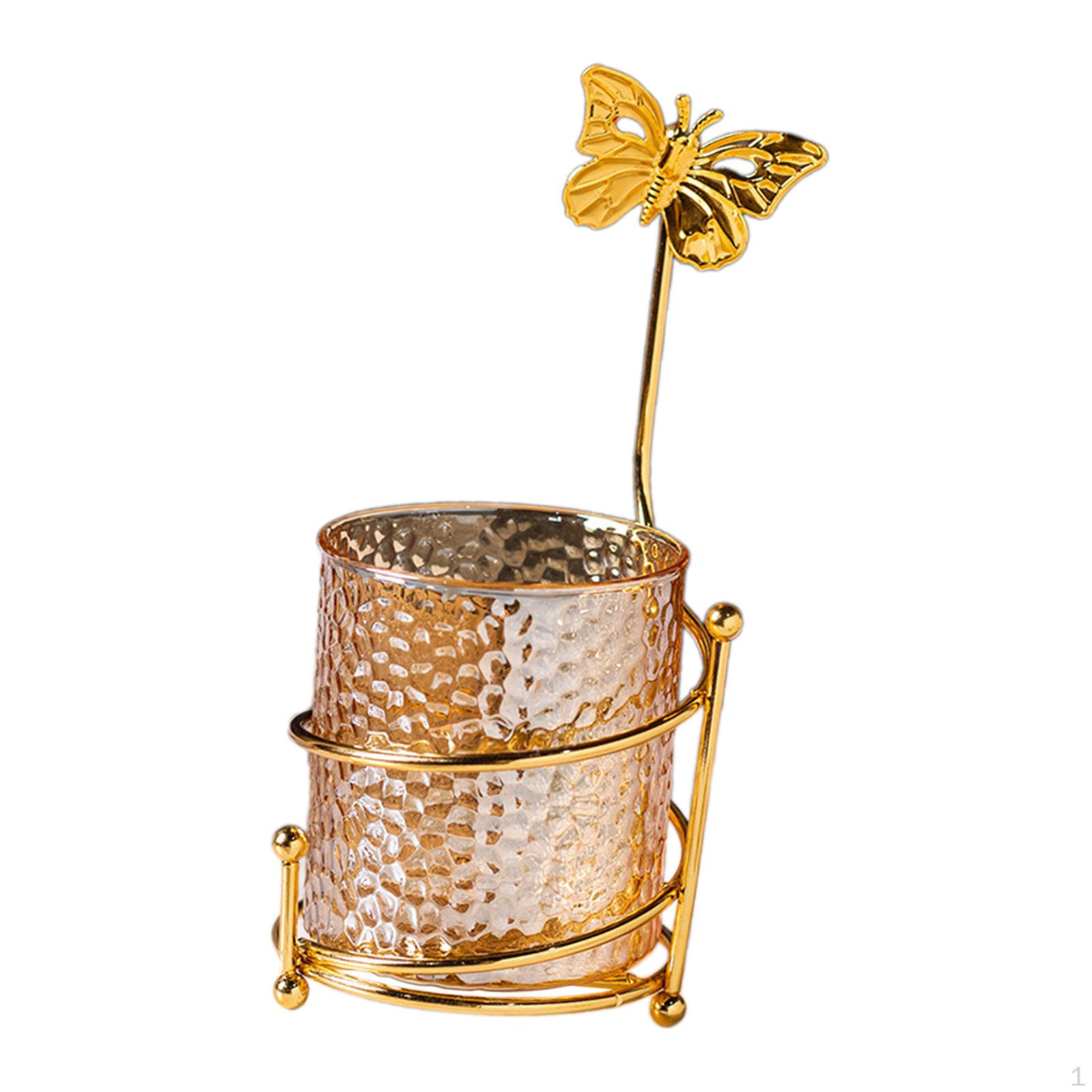 

Держатель для кофейной ложки, десертная вилка, контейнер для напитков для кухни Silver_Gold Brown Cup