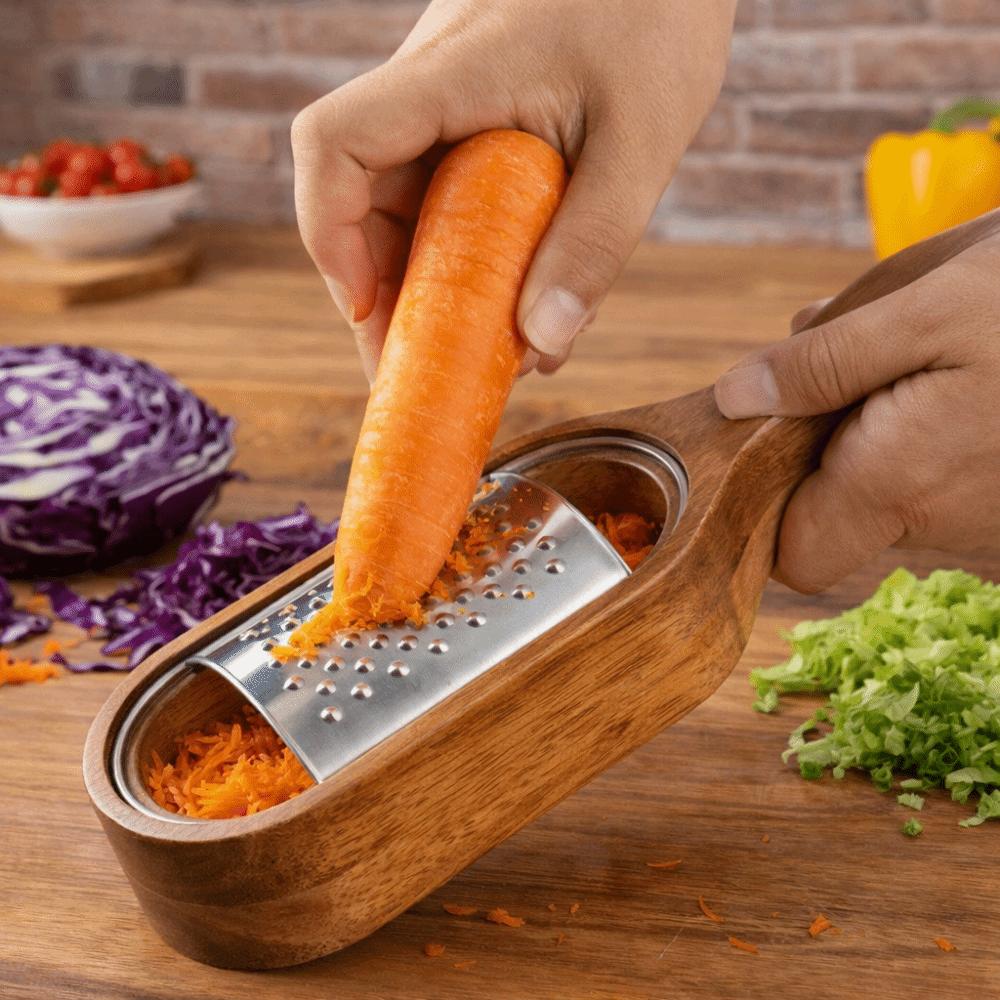 Wood Handle Chocolate Handheld Grater Stainless Steel Vegetable Shredder Cheese Grater  Grater Tool