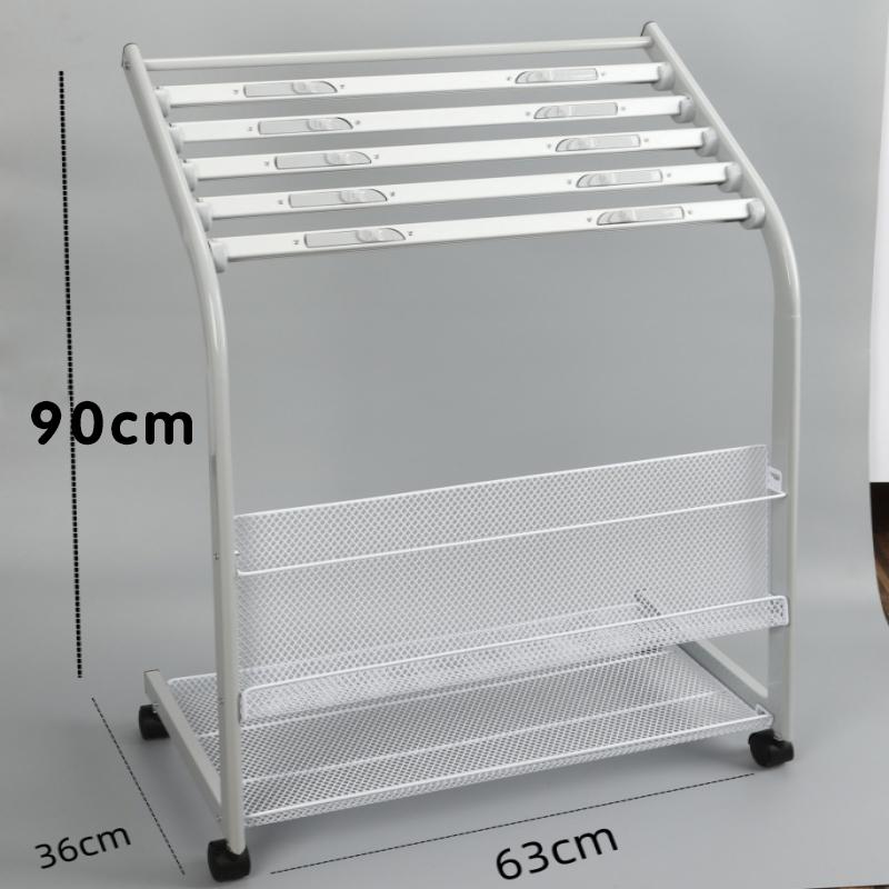 Newspaper & Magazine Display Stand with Brochure Holder for Office Organization and Storage
