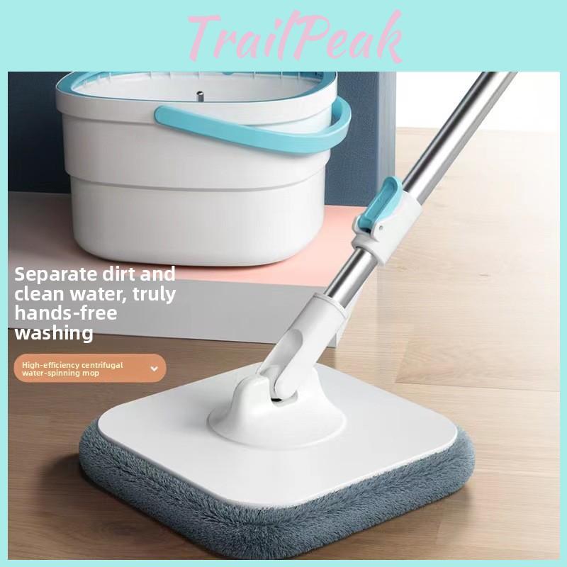 Twist And Dry Spin Mop With Adjustable Length And Anticorrosion Material For Home Use