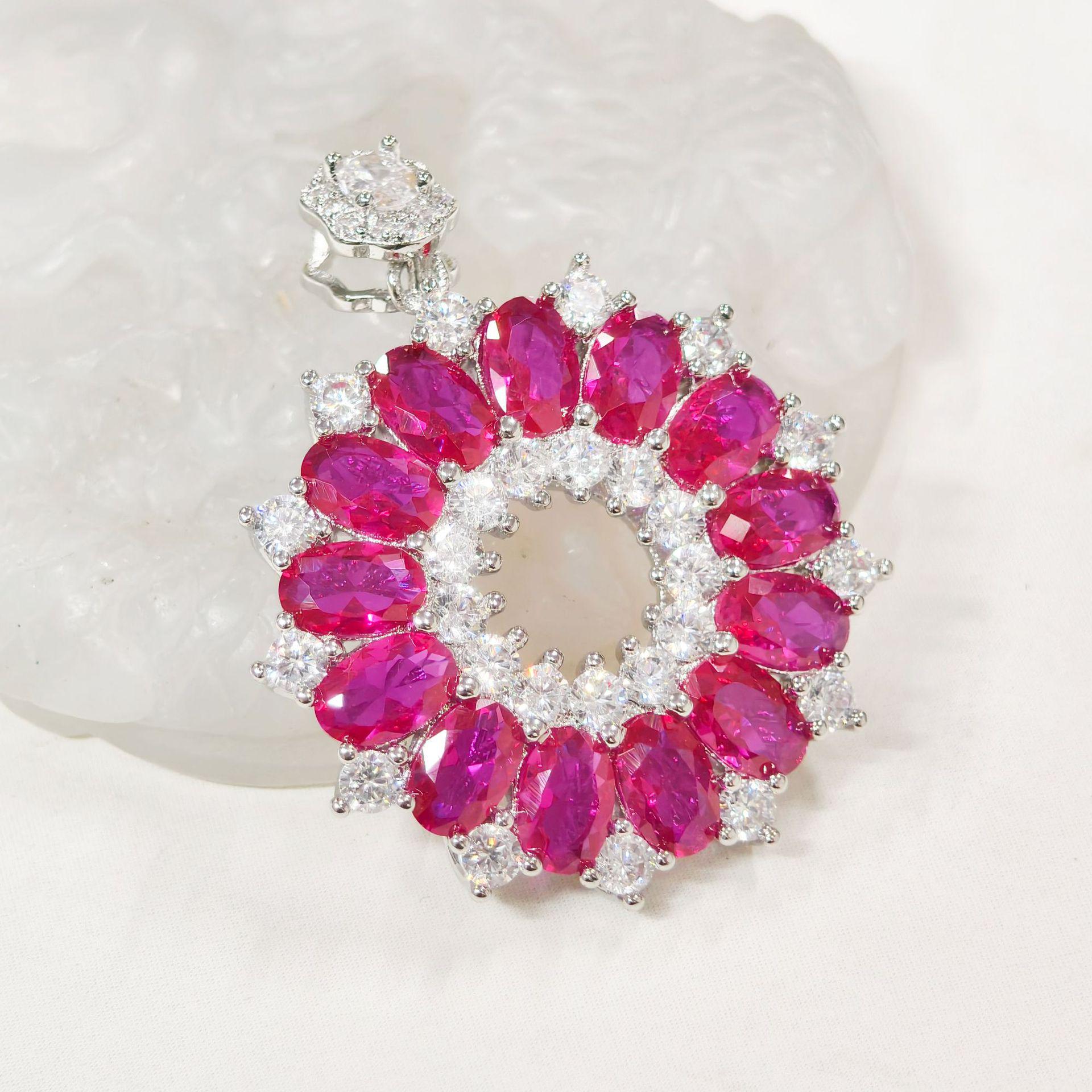 Gesi En Sweet Red Multi-Diamond Star Pendant - European & American Luxury Style Jewelry