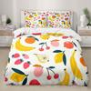 Watermelon Duvet Cover Set Fresh Fruit Pink Green Style Comforter Cover for Kids Girls Women Polyester Bedding Set King Size