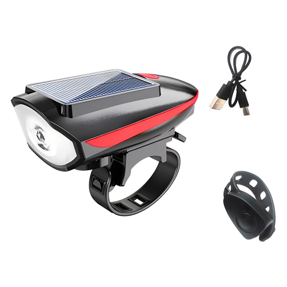 3 Modes Solar Bicycle Light Waterproof Night Riding Lamp LED Bike Front Lamp  Balance Bicycle