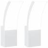 VidaXL Appliques murales LED d'extérieur 2 pcs blanc, éclairage mural LED d'extérieur, lampe murale de jardin, applique 4006265