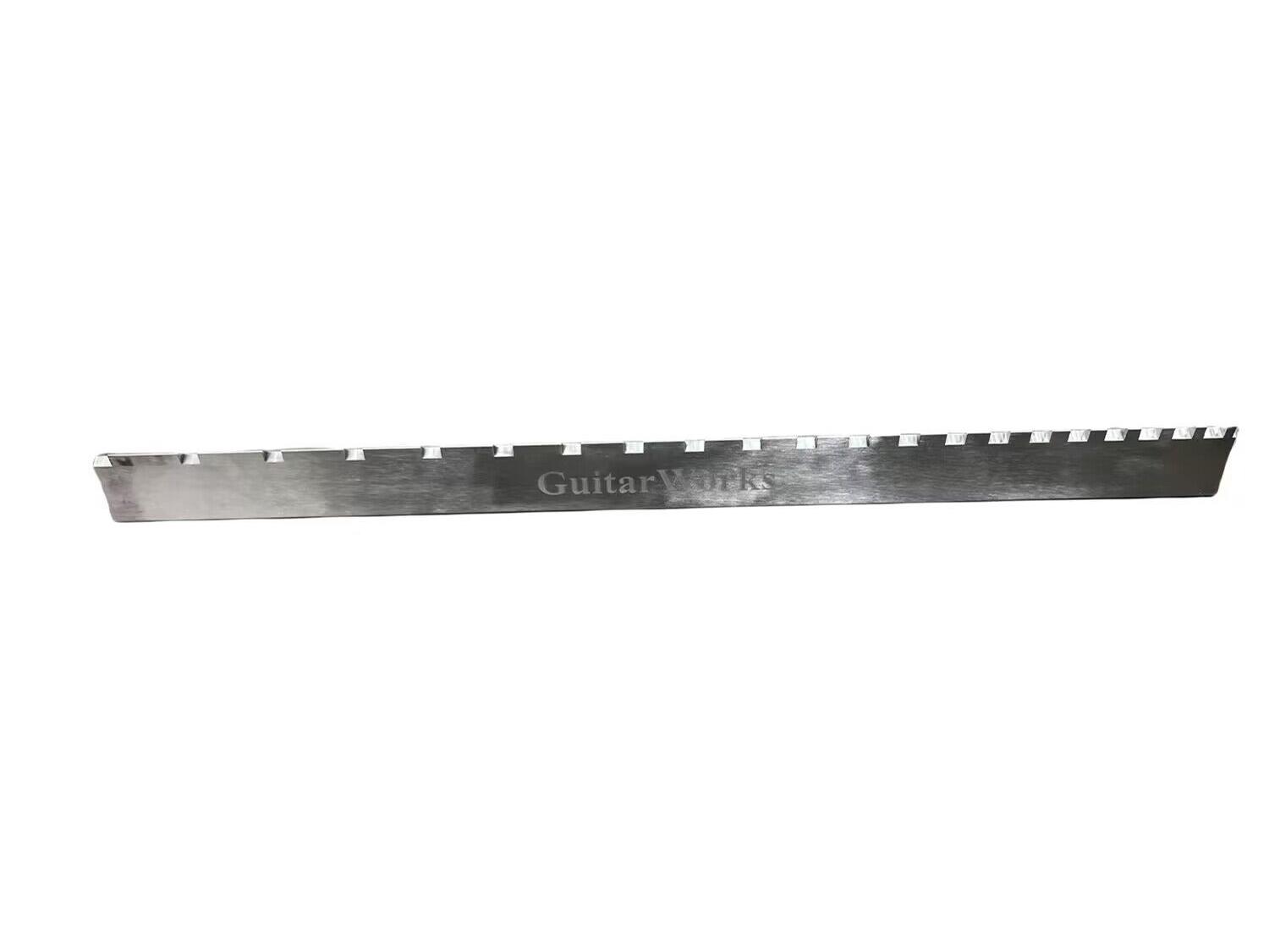 Wsmith Guitar Neck Ruler & Fretboard Gauge: Notched Steel Calipers for Flatness Measurement & Repair Without English text