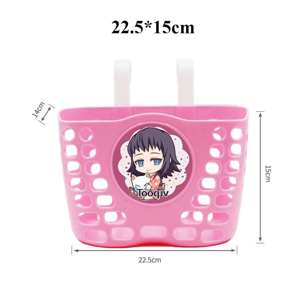 Plastic Bicycle Storage Cartoon Patten Scooter Handlebar Basket  Bike Accessories