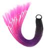 Hair Gradient Color Synthetic Hair Braided Ponytail Fake Hair Extension Dirty Braided Ponytail