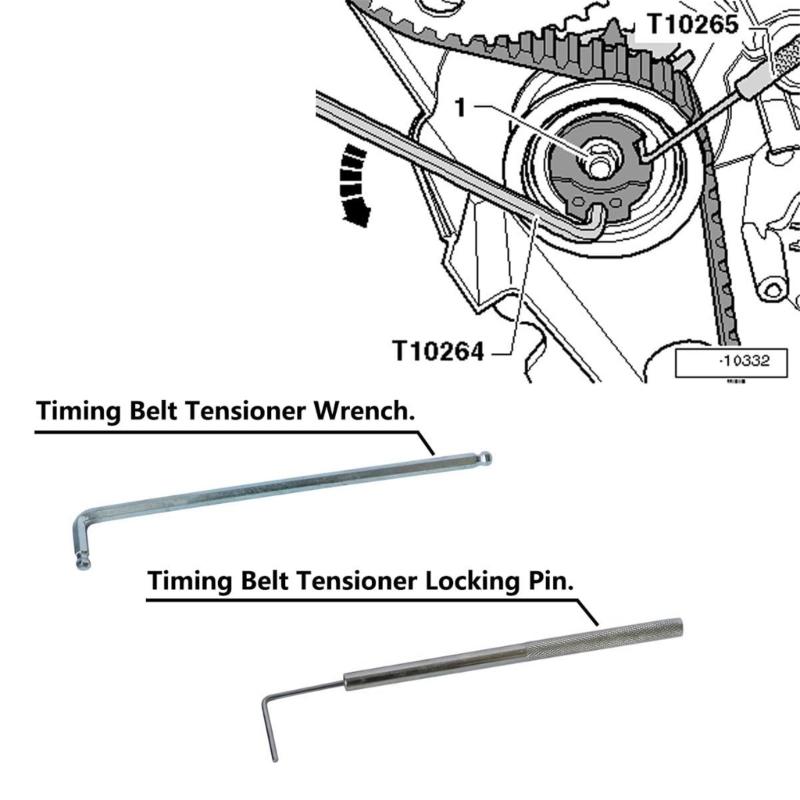 Camshaft Timing Belt Alignment Kit with Locking Fixtures, Steel Components and Carry Case for 1.9 1.6 2 Liter Common Rail Service Work