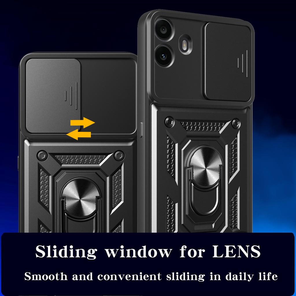 For Nothing CMF Phone 1 Case with Slide Camera Lid PC+TPU Kickstand Phone Cover