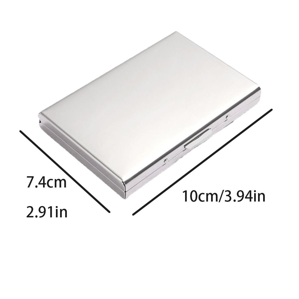 Stainless Steel Card Antimagnetic Case 10 Card Slots RFID Card Holder Bank Card Case  Travel