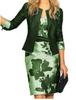 Completo due pezzi taglie forti da donna: Top a Maniche Corte e Gonna Avvolgente sui Fianchi