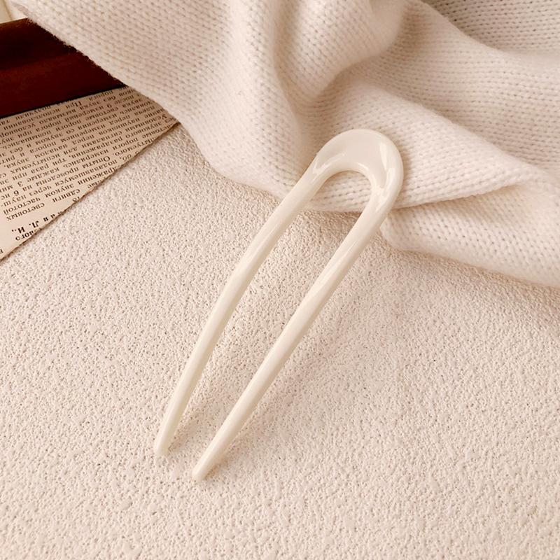 1Pc U-shaped Minimalist Hairpin Fashion Hair Sticks Women's Plastic Women Headwear Accessories