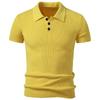 Men's Collared Short-sleeved Knitted T-shirt