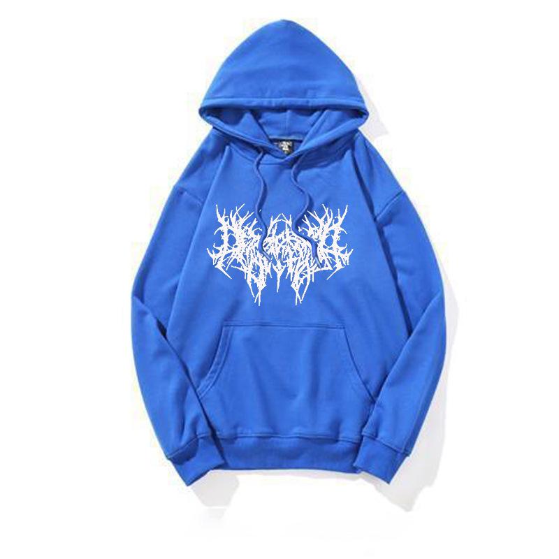Women's Hooded Long Sleeve Sweatshirt Loose Fit Gothic Graphic Print Pullover Top 2022 Winter Hip Hop Vintage Streetwear Hoodie