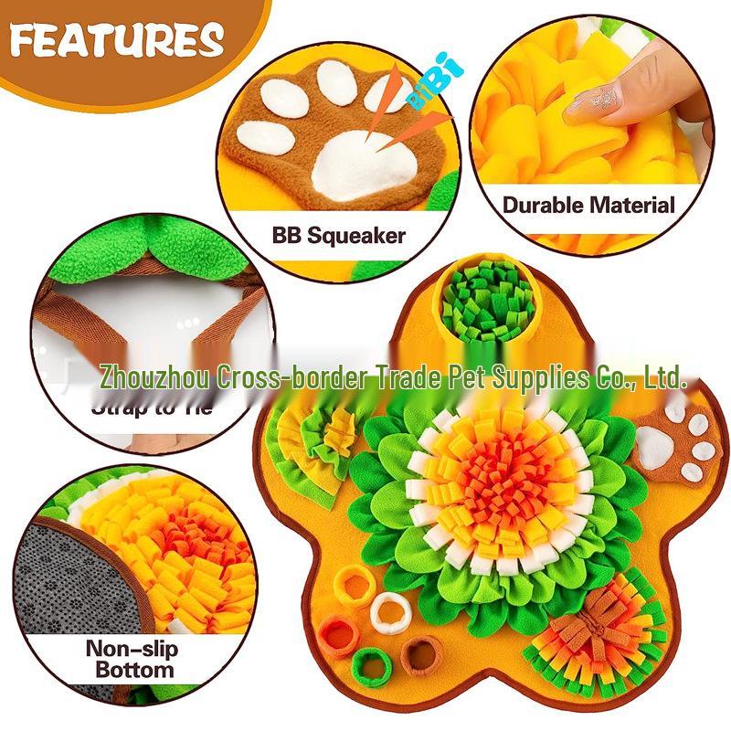 Duża mata do węszenia dla zwierząt: Zabawka DIY i Podkładka dla Kotów i Psów - Koc na Jedzenie i Posiłki