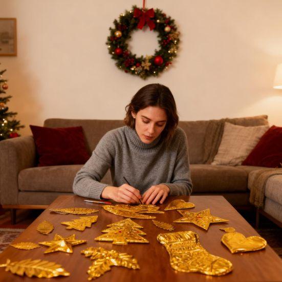 Metal Embossing Foil Sheets DIY Aluminum Craft Foil Sheets Christmas Art Embossings Tin Foil Sheets for Embossing Engraving Scrapbooking