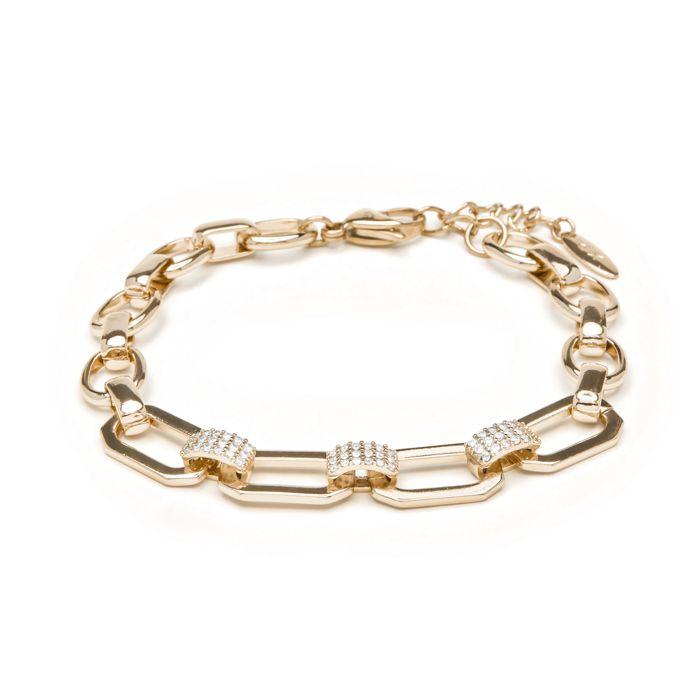 Bracelet - LUXENTER - Askev - Plaqué or 18 carats - Zirconium brillant - Or jaune