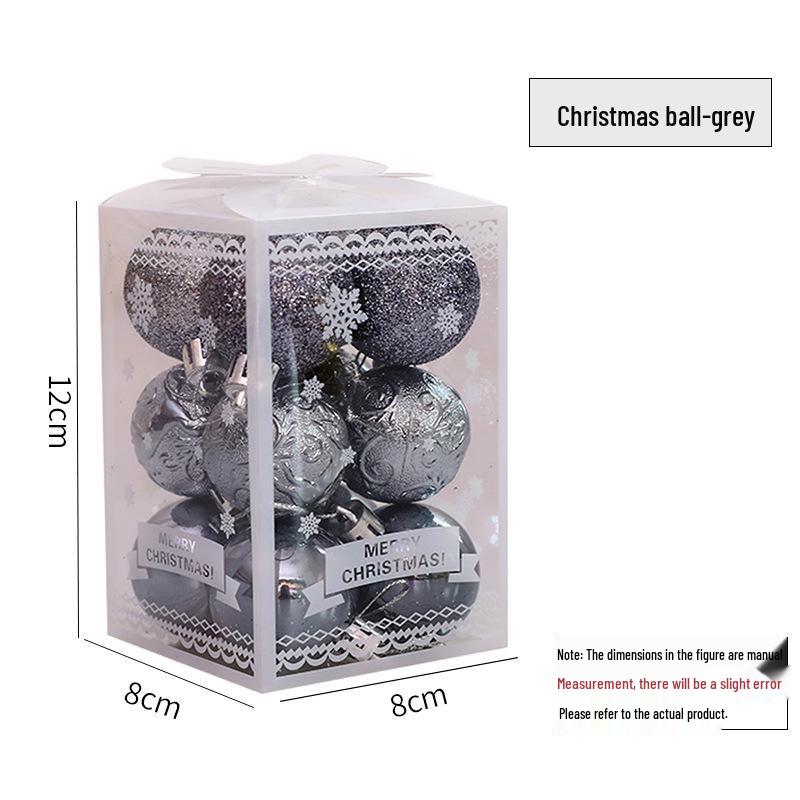 Set de Decoratiuni de Craciun Roz & Mate: Ornamente cu bilă luminoasă galvanizată pentru pom și tavan