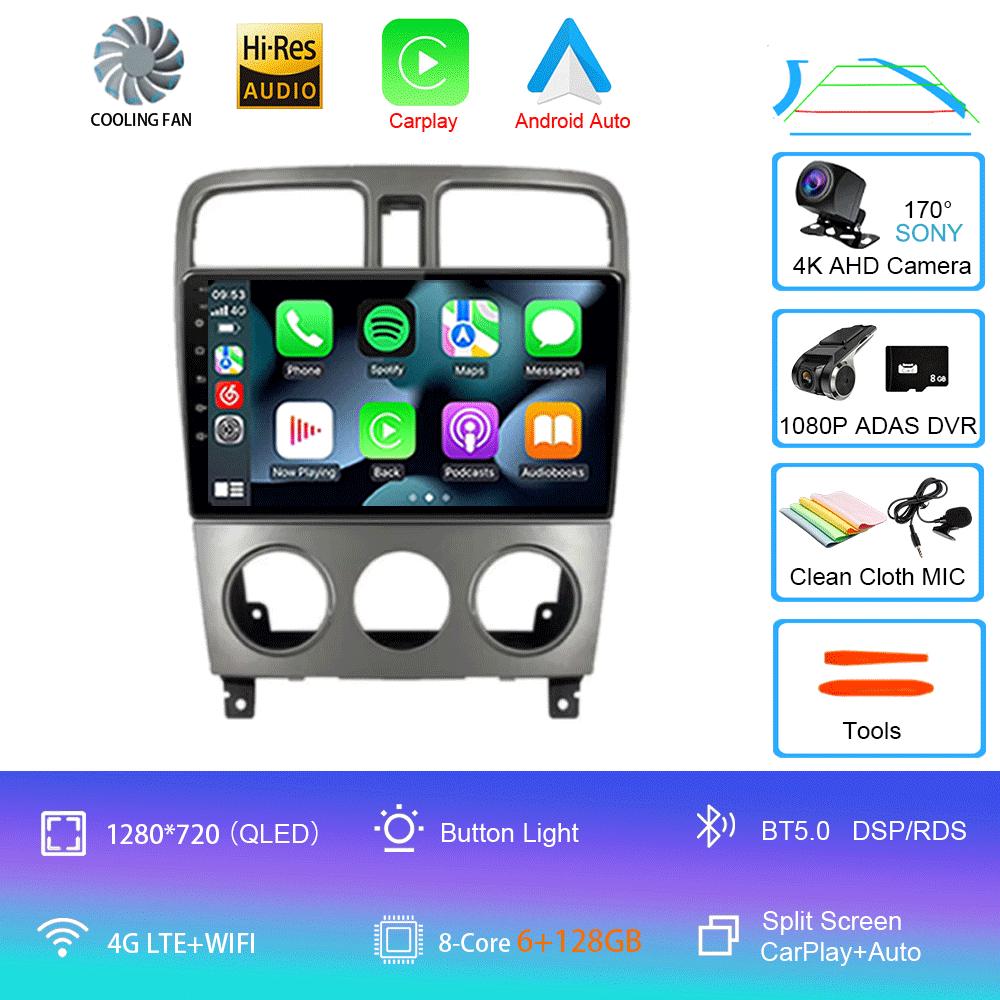 For Subaru Forester SG 2002 - 2008 Car Radio Android 14 Carplay Auto 2K Screen Multimedia Player DSP Autoradio Stereo Head Unit