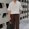 Summer Wear New Short Sleeve Polo Shirt Men's Loose Lapel T-Shirt Texture Korean Version Half Sleeve Drop Casual Top