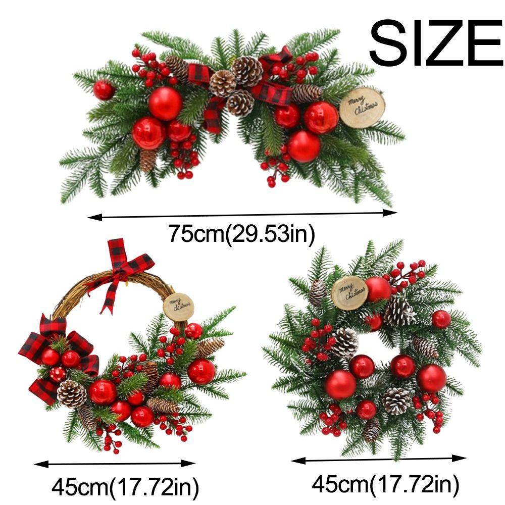 DIY Artificial Christmas Wreath Realistic Pine Cone Window Hanging Decor  Thanksgiving Decor