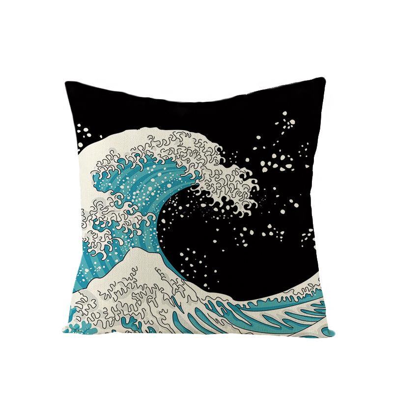 Home Landscape Polyester Pillowcase Home Digital Printing Sofa Cushion Waist Pillowcase