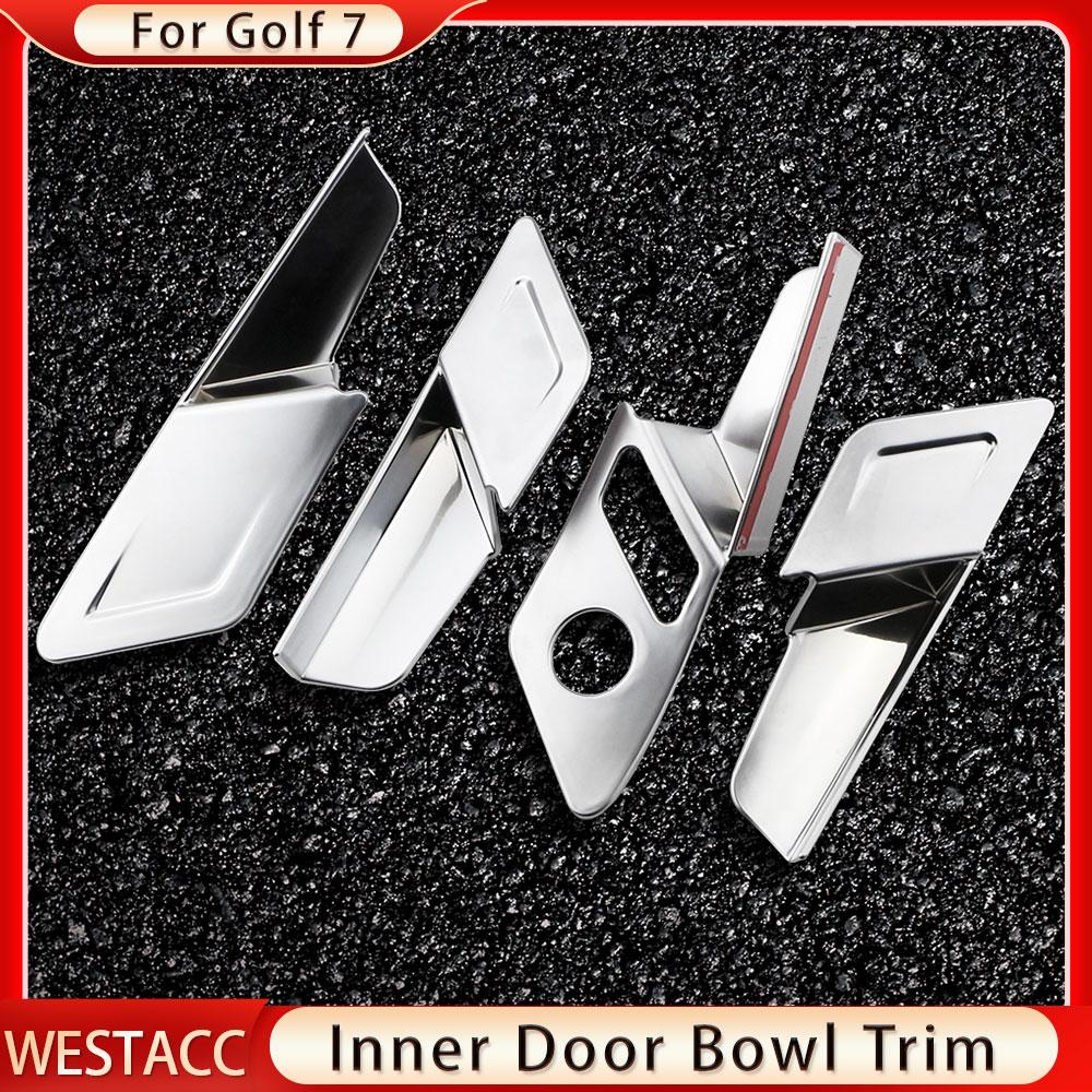 ABS Autotürgriff-Panel-Abdeckungsverkleidung für Volkswagen VW Golf 7 7.5 MK7 MK7.5 2013- Türsitzverriegelungsknopfpanel