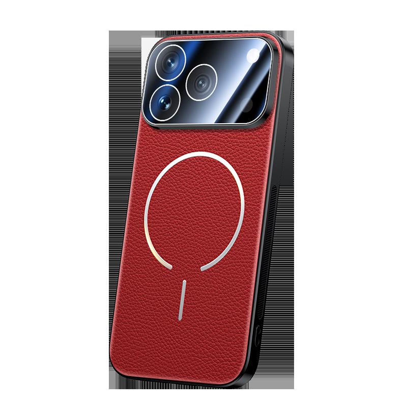 Litchi Leather Pattern Is Suitable for Honor 600Pro Mobile Phone Case Power2 Magnetic Suction Tape Lens Film Magic8 Luxury Non-slip.