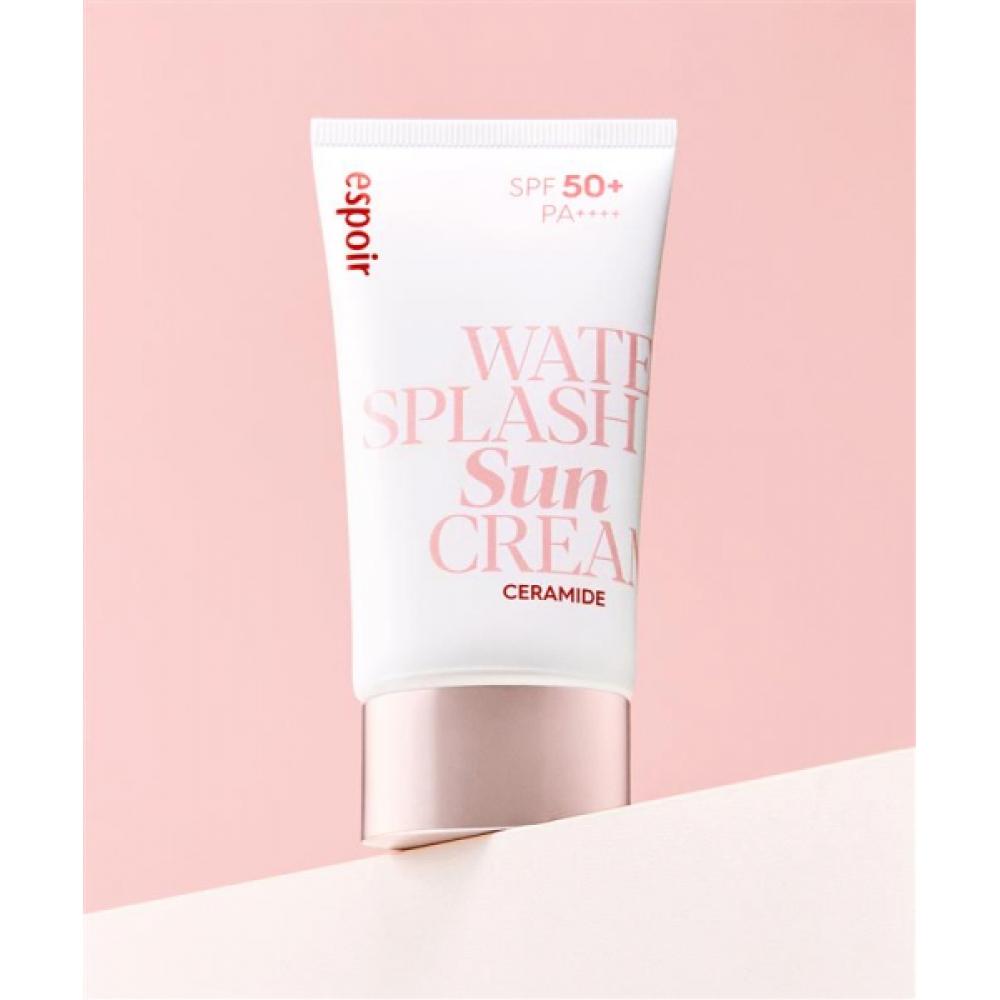Espoir [special Set 1+1] Water Splash Sun Cream Ceramide 60ml Spf50+ Pa++++  + Ceramide Cleansing Foam 20g 